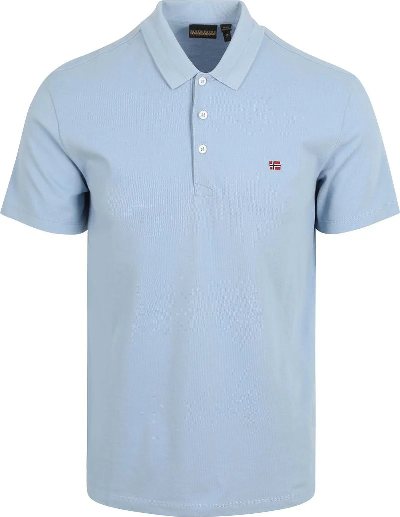 Napapijri Ealis Poloshirt Chambray Blau - Größe L günstig online kaufen