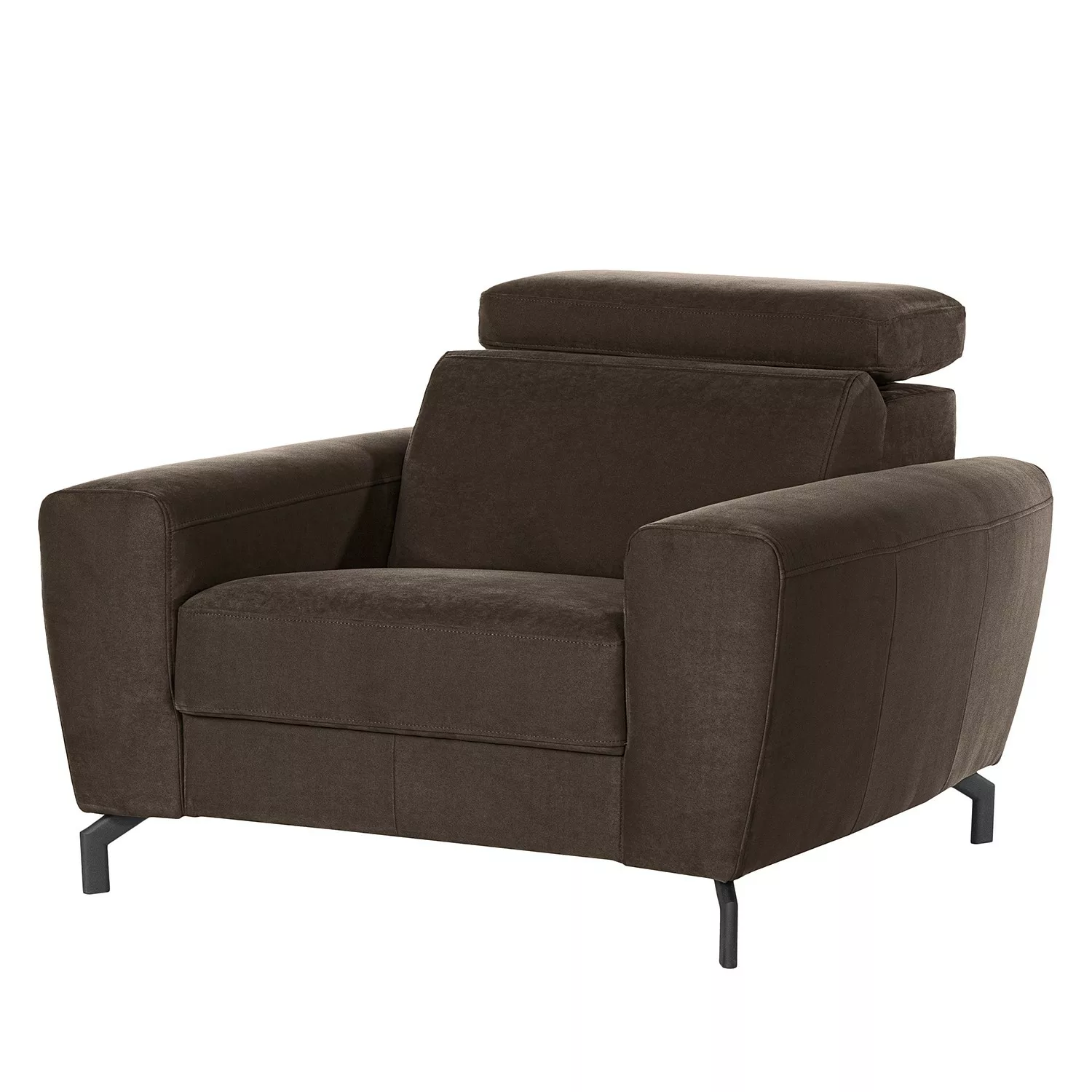 home24 loftscape Sessel Opia Dunkelbraun Microfaser 116x78x108 cm (BxHxT) günstig online kaufen