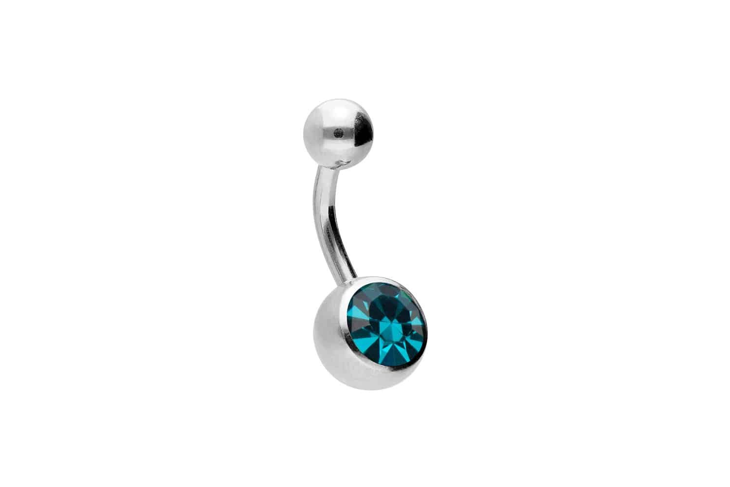 PIERCINGLINE Bauchnabelpiercing Chirurgenstahl Bananabell KRISTALL (Bananab günstig online kaufen