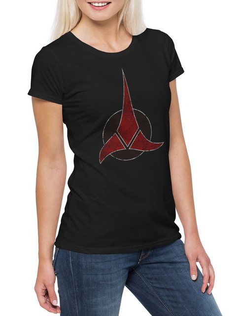 Urban Backwoods Print-Shirt Warbird Star Symbol Damen T-Shirt Sci-Fi Logo S günstig online kaufen