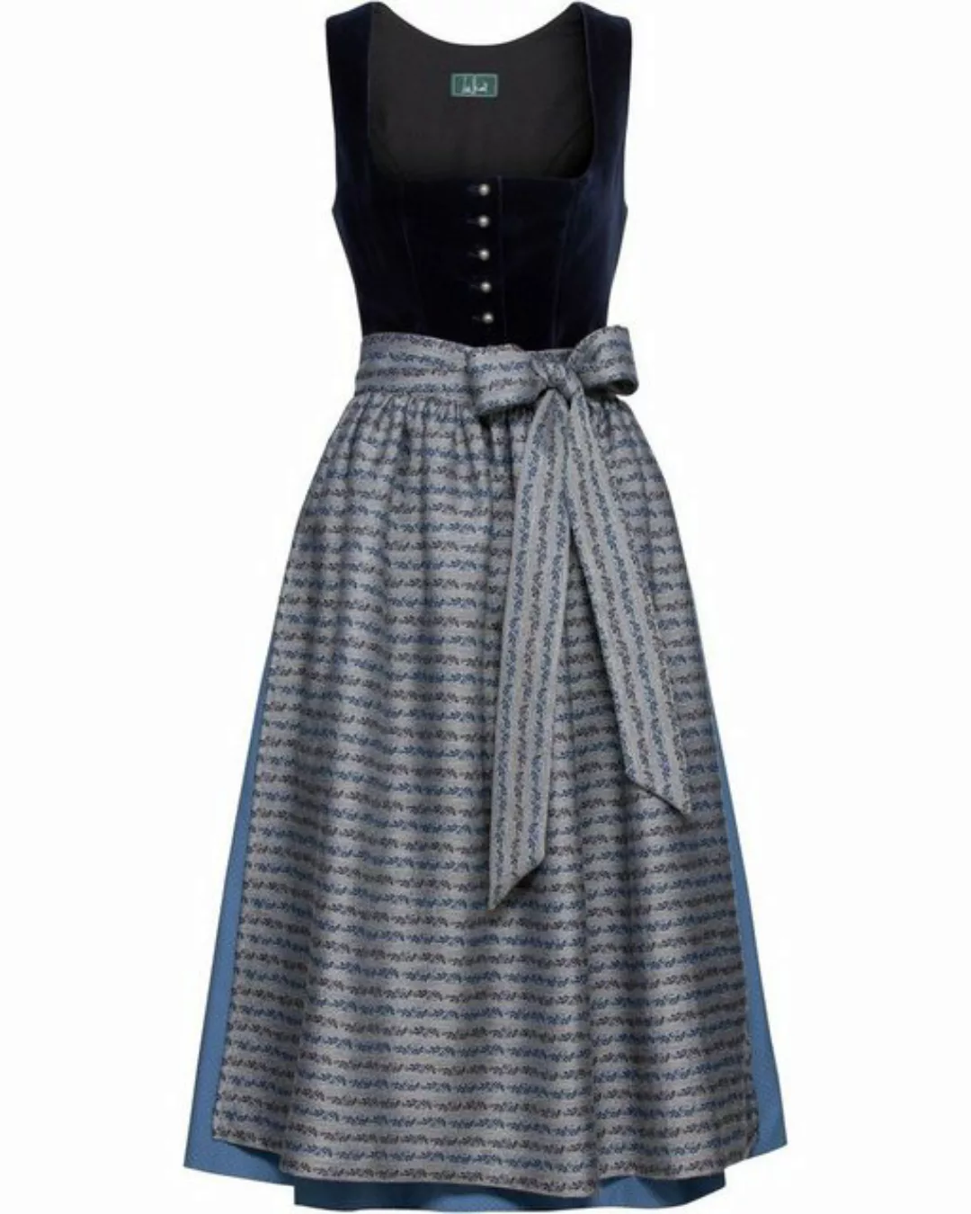 Luis Steindl Dirndl Samt-Dirndl mit Jacquard-Muster günstig online kaufen