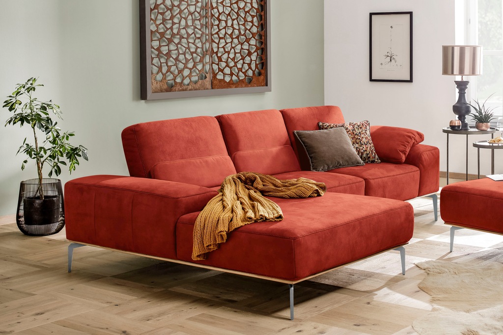 W.SCHILLIG Ecksofa "run, Designsofa mit tollem Sitzkomfort, L-Form", mit el günstig online kaufen