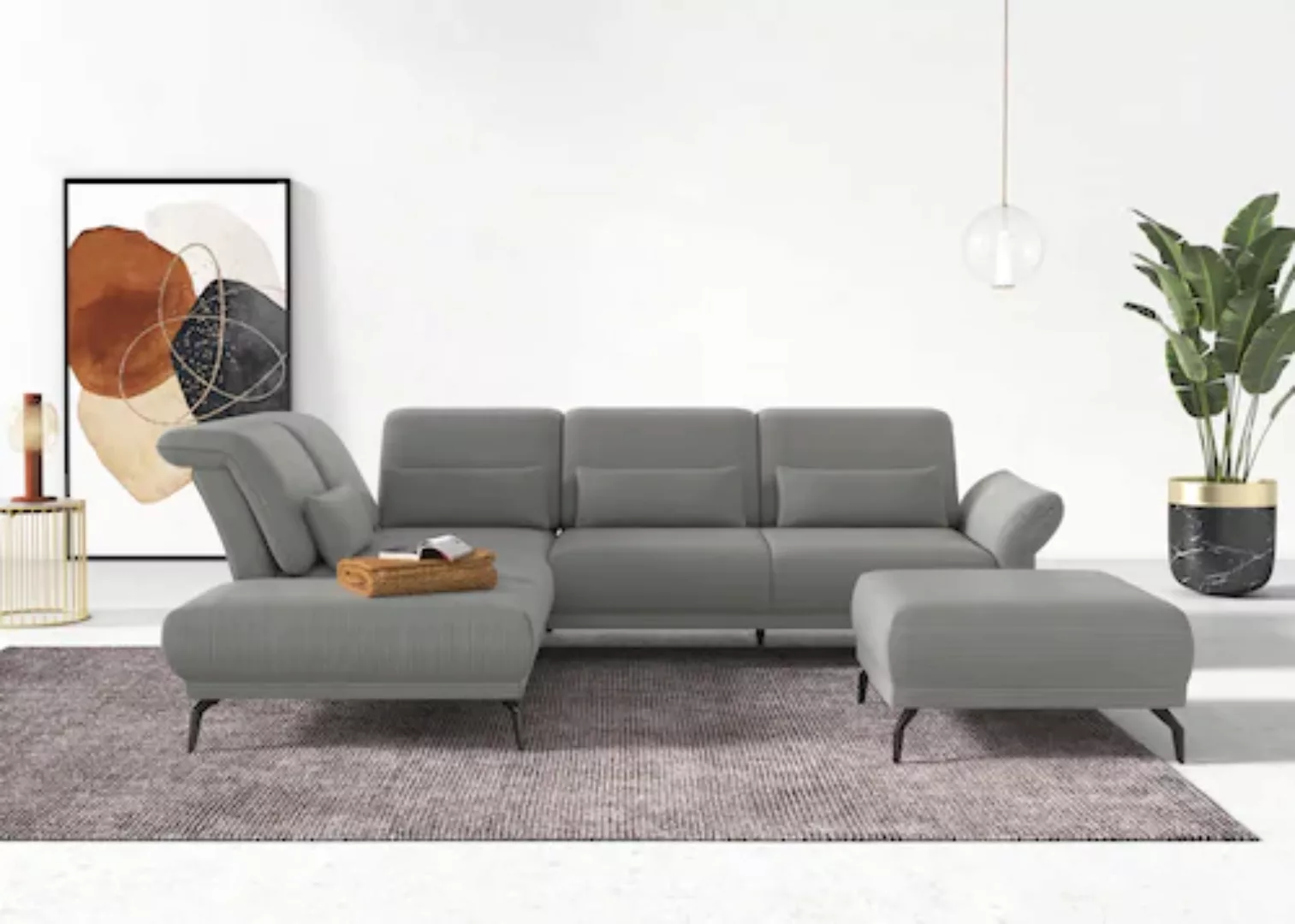 INOSIGN Ecksofa »Coco L-Form«, Sitztiefen-, Arm- und Kopfteilverstellung, C günstig online kaufen