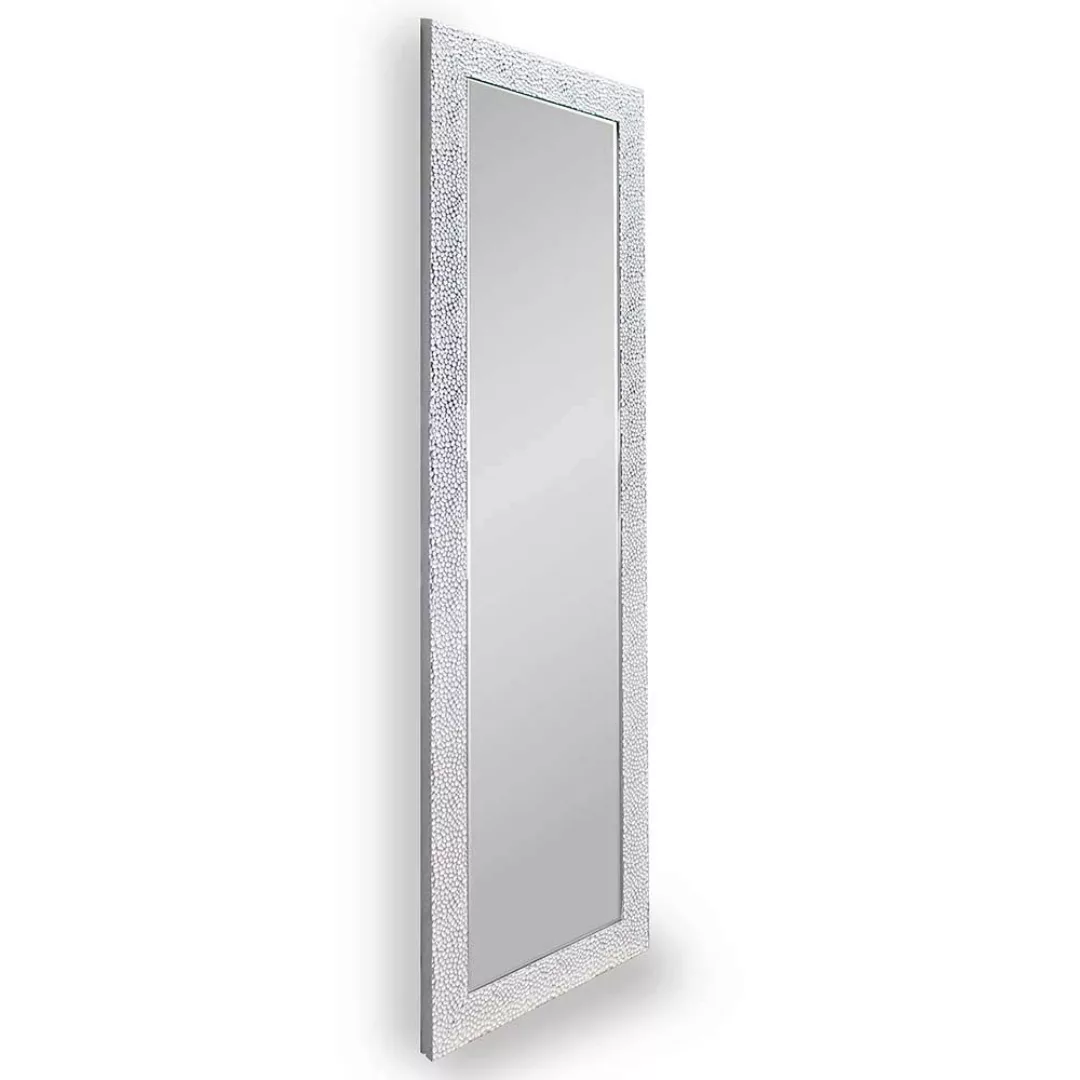 Moderner Wandspiegel in Weiß Silberfarben günstig online kaufen