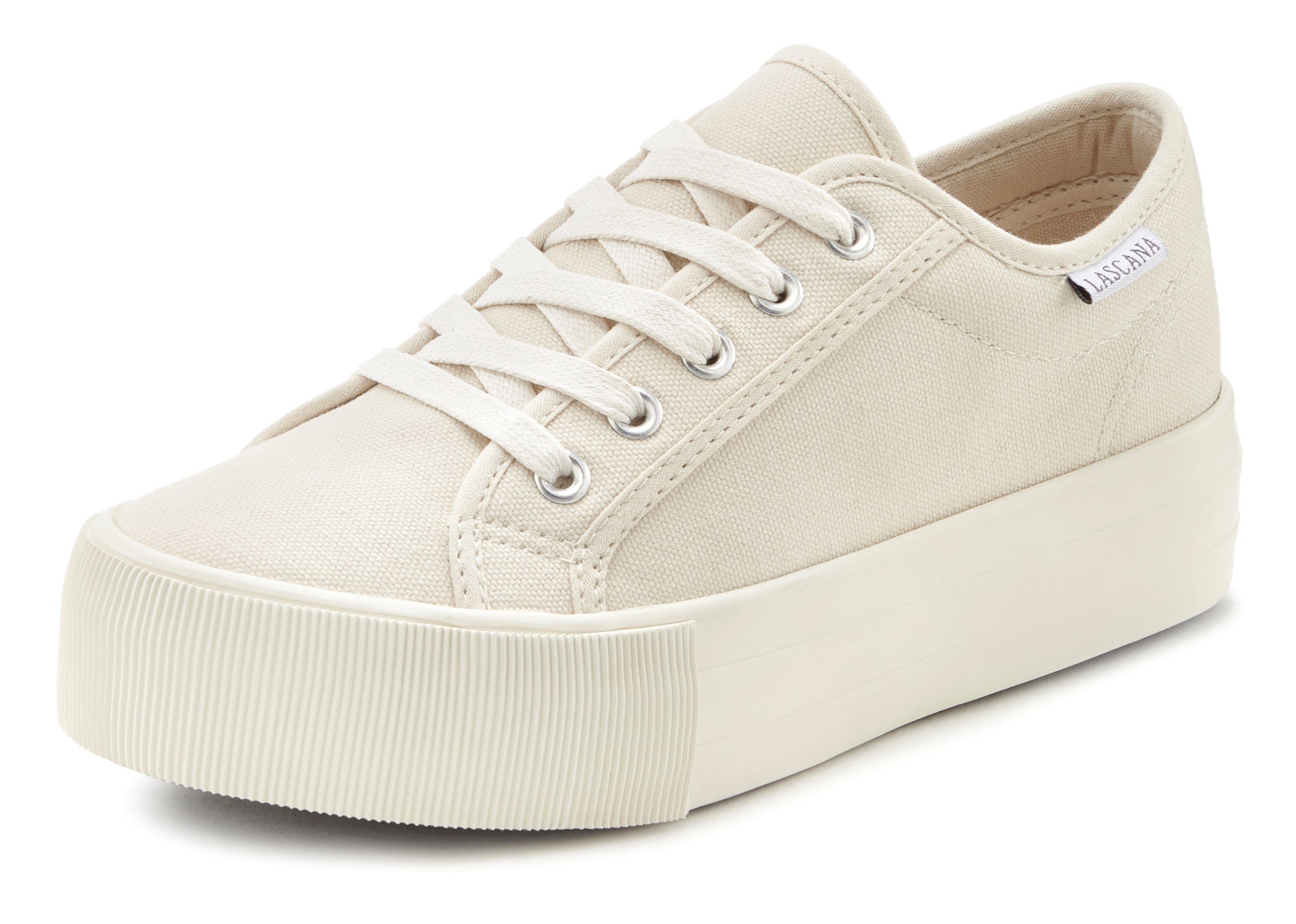 LASCANA Sneaker Schnürhalbschuh, Freizeitschuh aus Textil günstig online kaufen