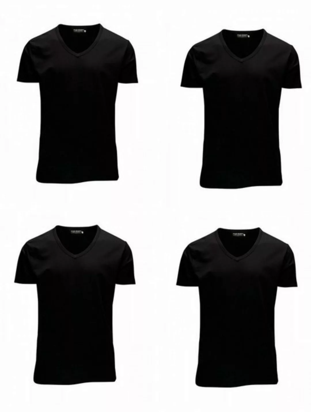 Jack & Jones Herren T-Shirt 4er Pack JJEBASAL - V-Ausschnitt - Slim Fit - B günstig online kaufen