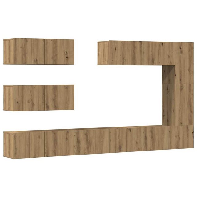 vidaXL TV-Schrank 7-tlg. TV-Schrank-Set Wandmontage Artisan-Eiche Holzwerks günstig online kaufen