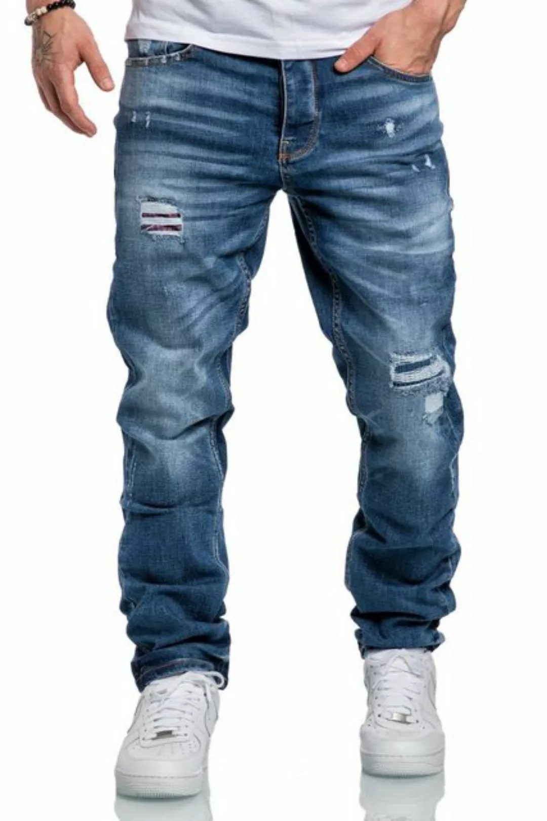 Amaci&Sons Straight-Jeans KANSAS Regular Fit Destroyed Jeans günstig online kaufen