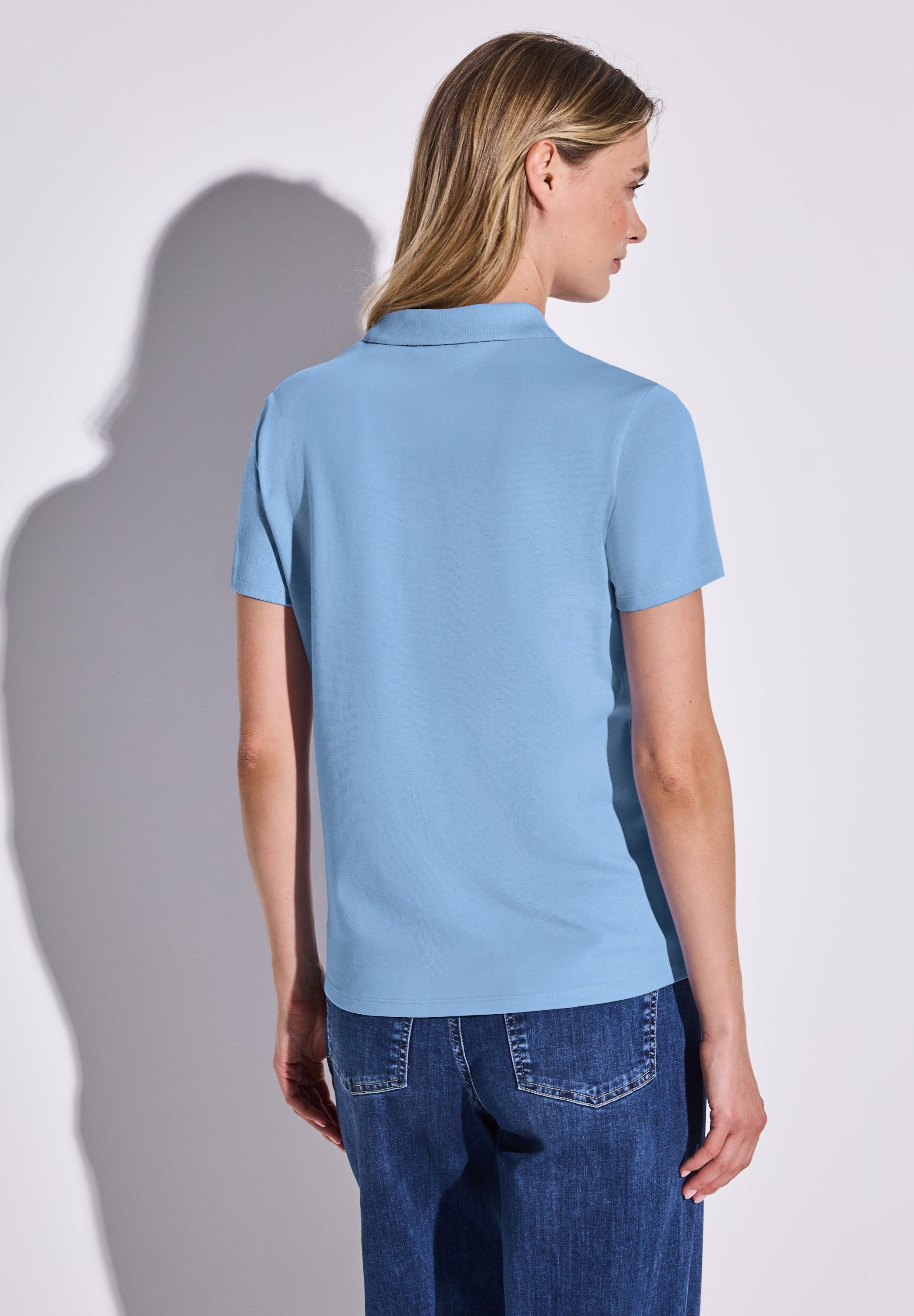 STREET ONE Poloshirt, aus Baumwolle mit Stretchante günstig online kaufen