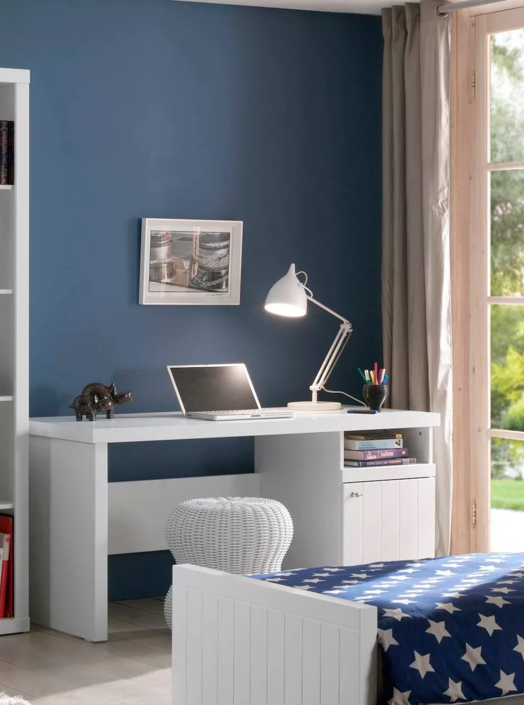 Vipack Schreibtisch "Robin", mit großer Arbeitsfläche und Stauraum hinter d günstig online kaufen