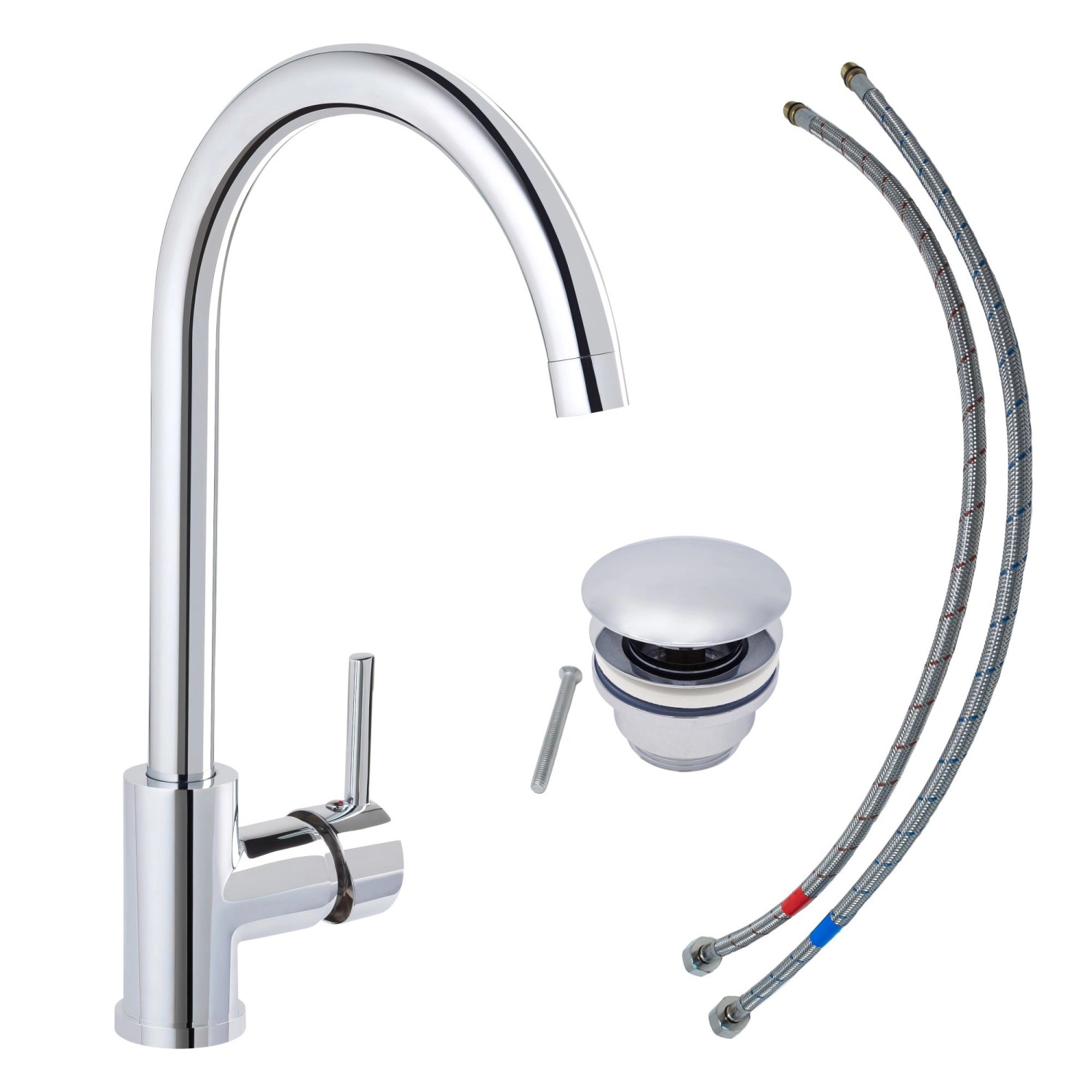 Schöner Wohnen Hohe Waschtischarmatur Cantis Wassersparend Chrom günstig online kaufen