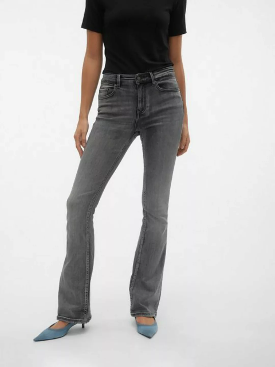 Vero Moda Bootcut-Jeans VMFLASH MR FLARED JEANS LI213 GA NOOS günstig online kaufen