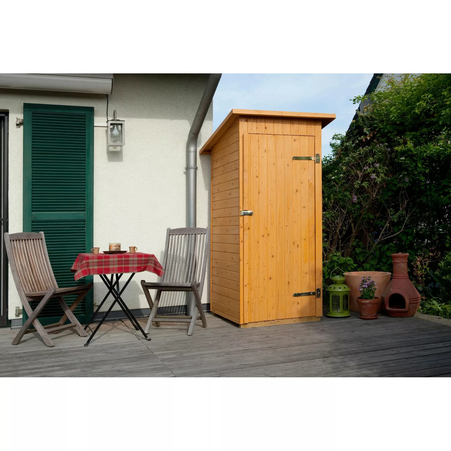 Weka Balkon und Terrassenschrank mit Pultdach Gr.1, 83 cm x 85 cm günstig online kaufen