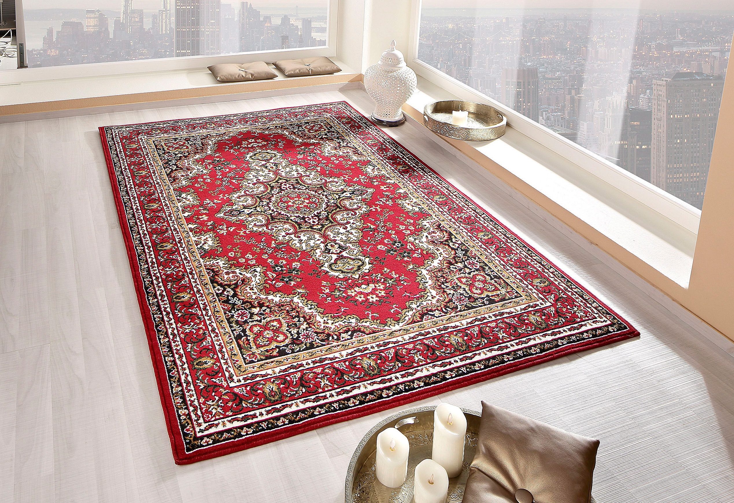 Home affaire Teppich »Oriental, Made in Belgium«, rechteckig, 7 mm Höhe, Or günstig online kaufen