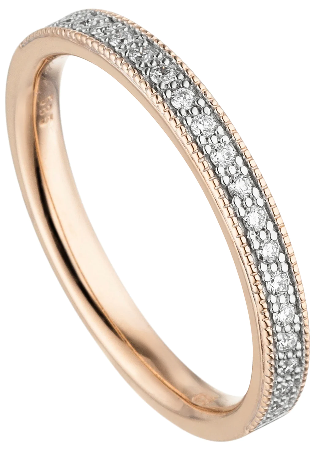 JOBO Fingerring "Ring mit 19 Diamanten", 585 Roségold günstig online kaufen