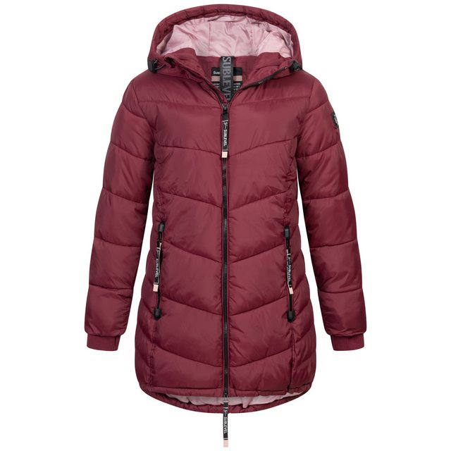 SUBLEVEL Steppjacke Damen Mantel mit Kapuze lange Winter Jacke Parka sportl günstig online kaufen