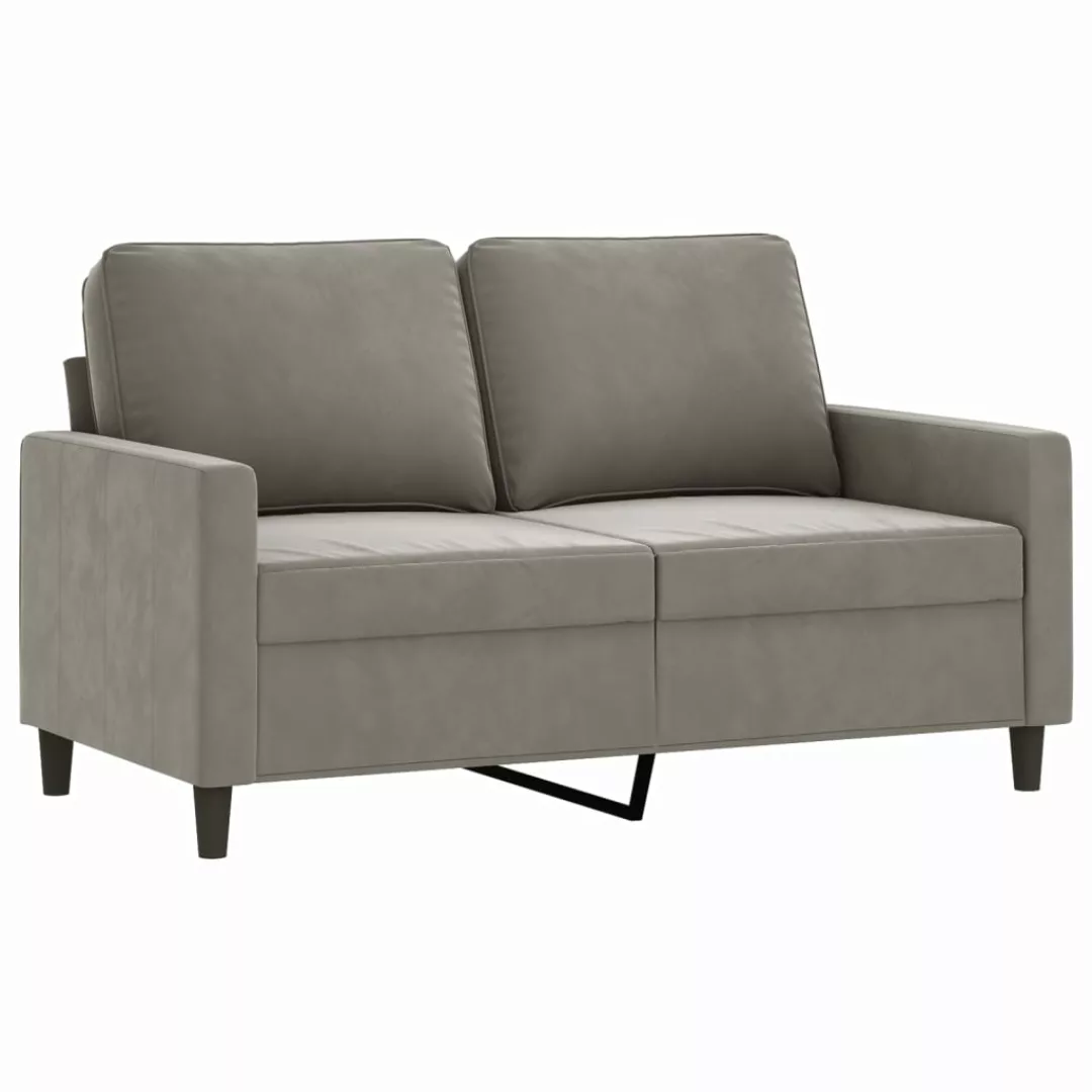 Vidaxl 2-sitzer-sofa Hellgrau 120 Cm Samt günstig online kaufen