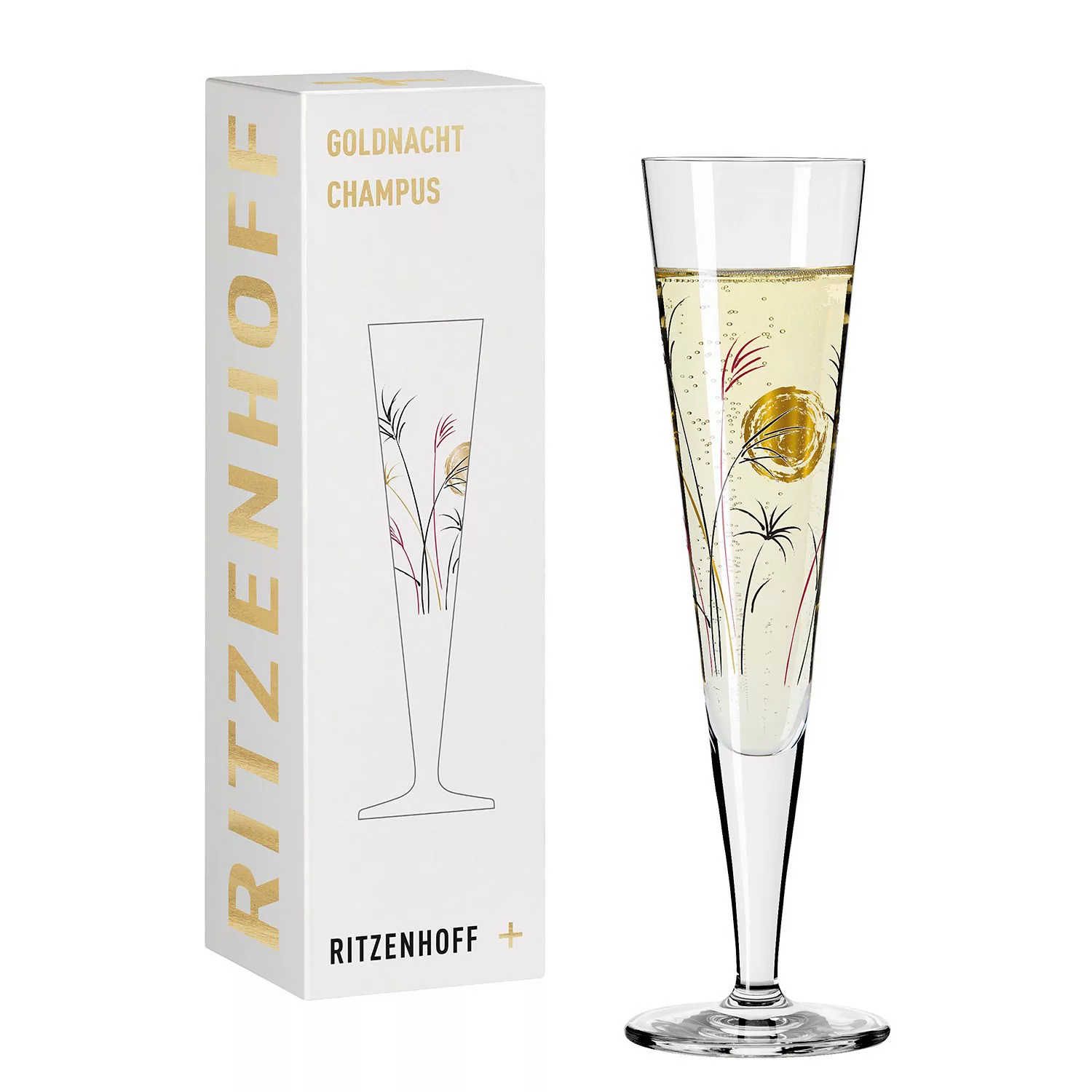 home24 Champagnerglas Goldnacht Vollmond günstig online kaufen