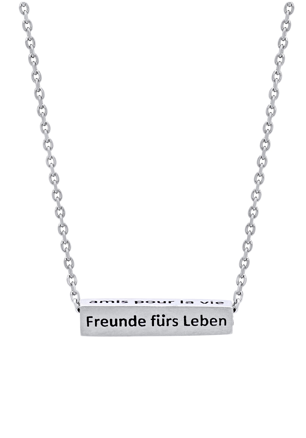 Julie Julsen Kette mit Anhänger "CUBE, KETTE SILBER "FREUNDE FÜRS LEBEN", J günstig online kaufen