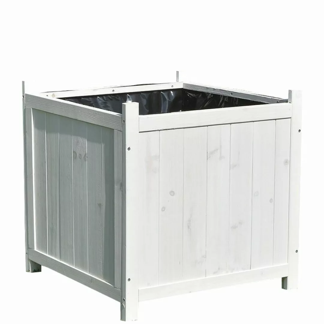 Mucola Blumentopf Blumenkübel 50x50cm Grau Pflanzkasten günstig online kaufen