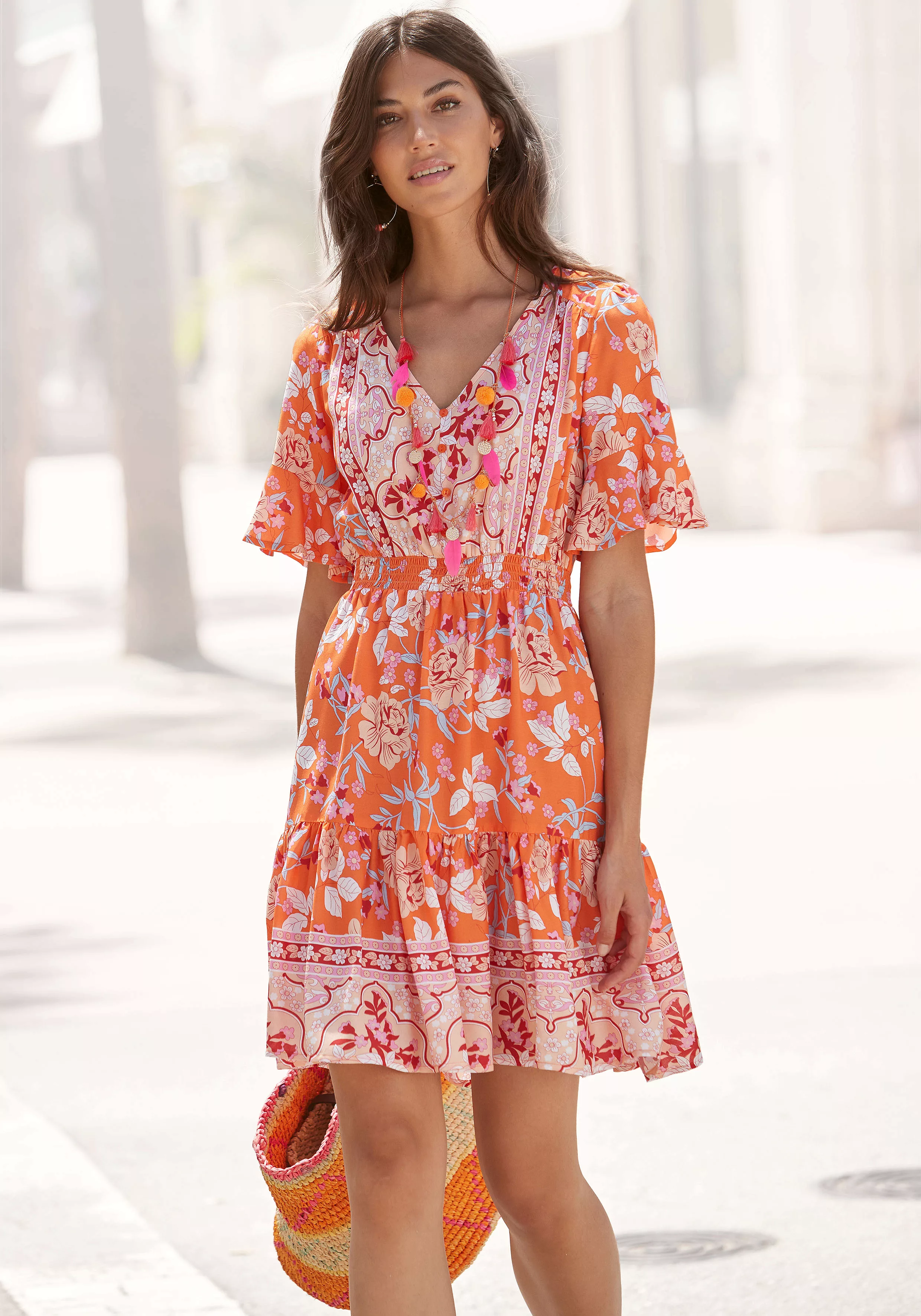 LASCANA Sommerkleid mit Alloverdruck günstig online kaufen