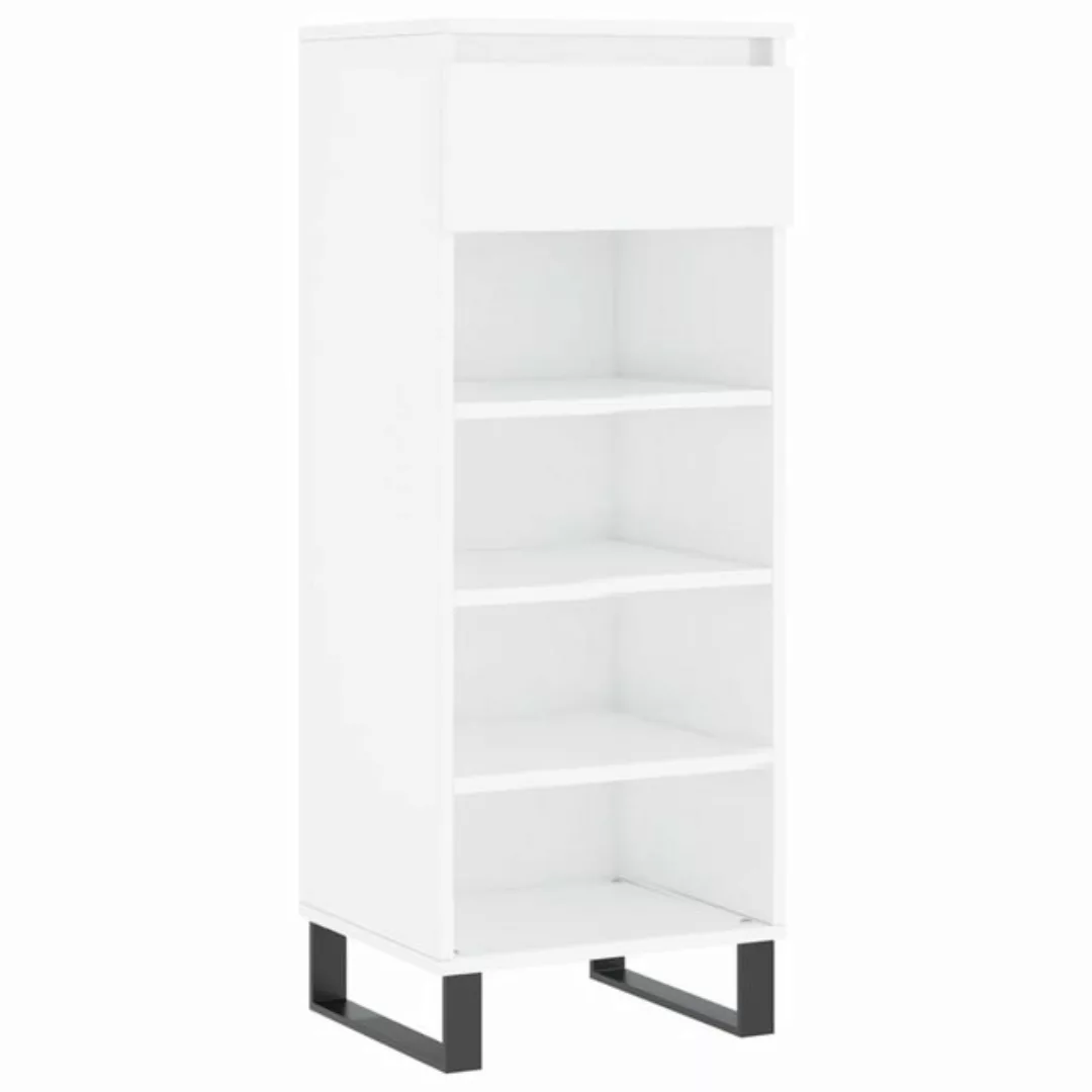 vidaXL Schuhschrank Schuhschrank Hochglanz-Weiß 40x36x105 cm Spanplatte günstig online kaufen