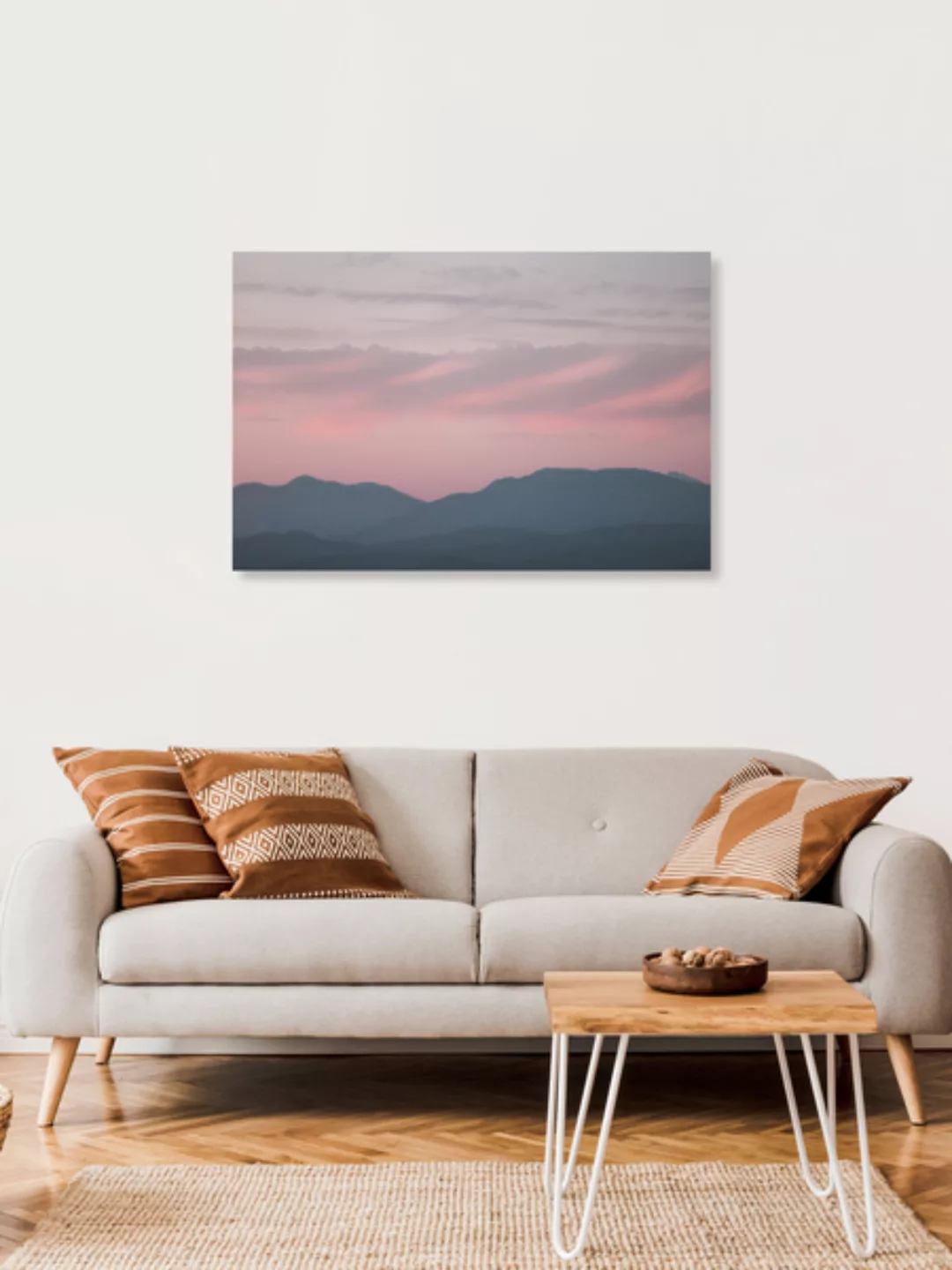 Poster / Leinwandbild - Mountainview Skyline günstig online kaufen