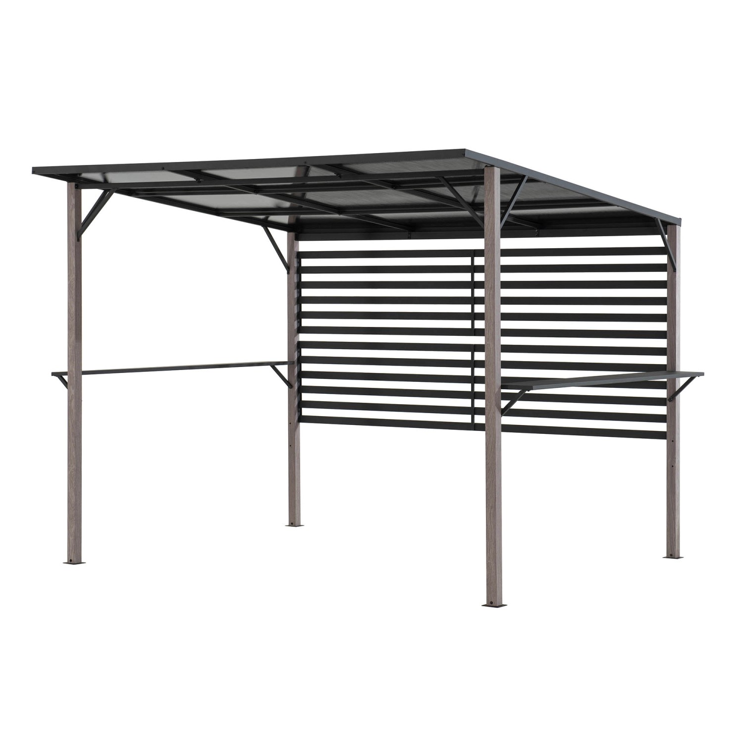 Sunjoy Whirlpool Pergola Denali aus Stahl 252 cm x 282 cm Grau günstig online kaufen