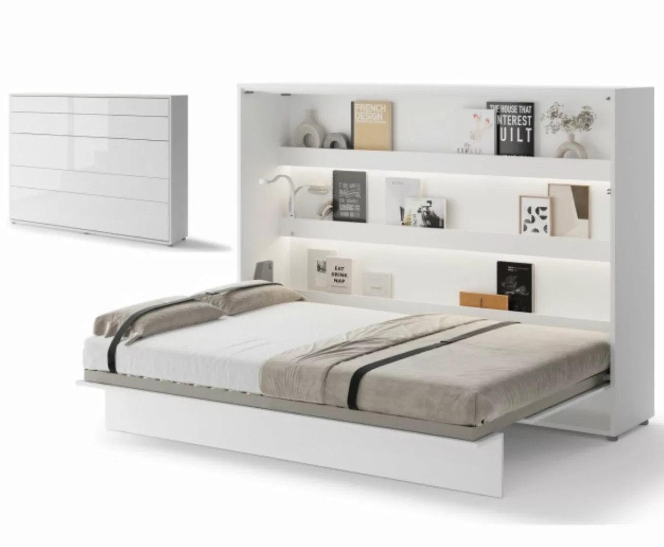 yourhouse24 Schrankbett Bed Concept BC-04 140x200 Wandklappbett Horizontal günstig online kaufen