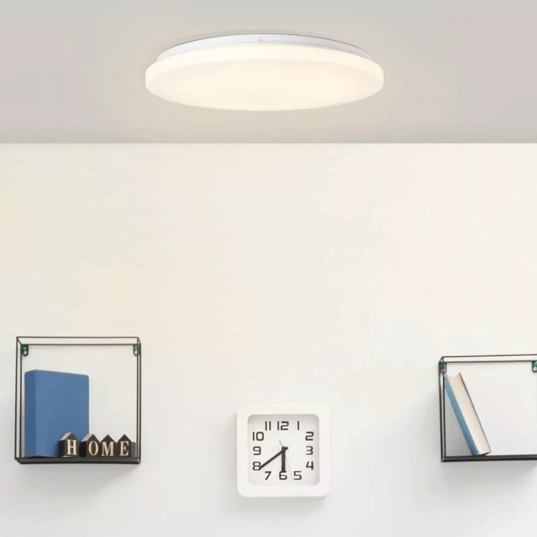 LED Deckenleuchte Alon in Weiß 24W 2500lm mit Bewegungsmelder günstig online kaufen