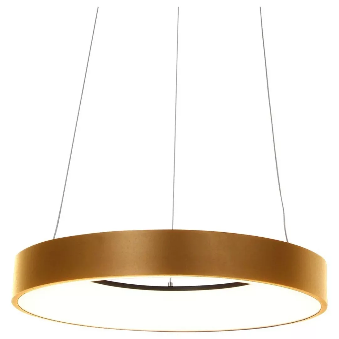 LED Pendelleuchte Ringlede in Gold und Weiß 40W 3600lm günstig online kaufen