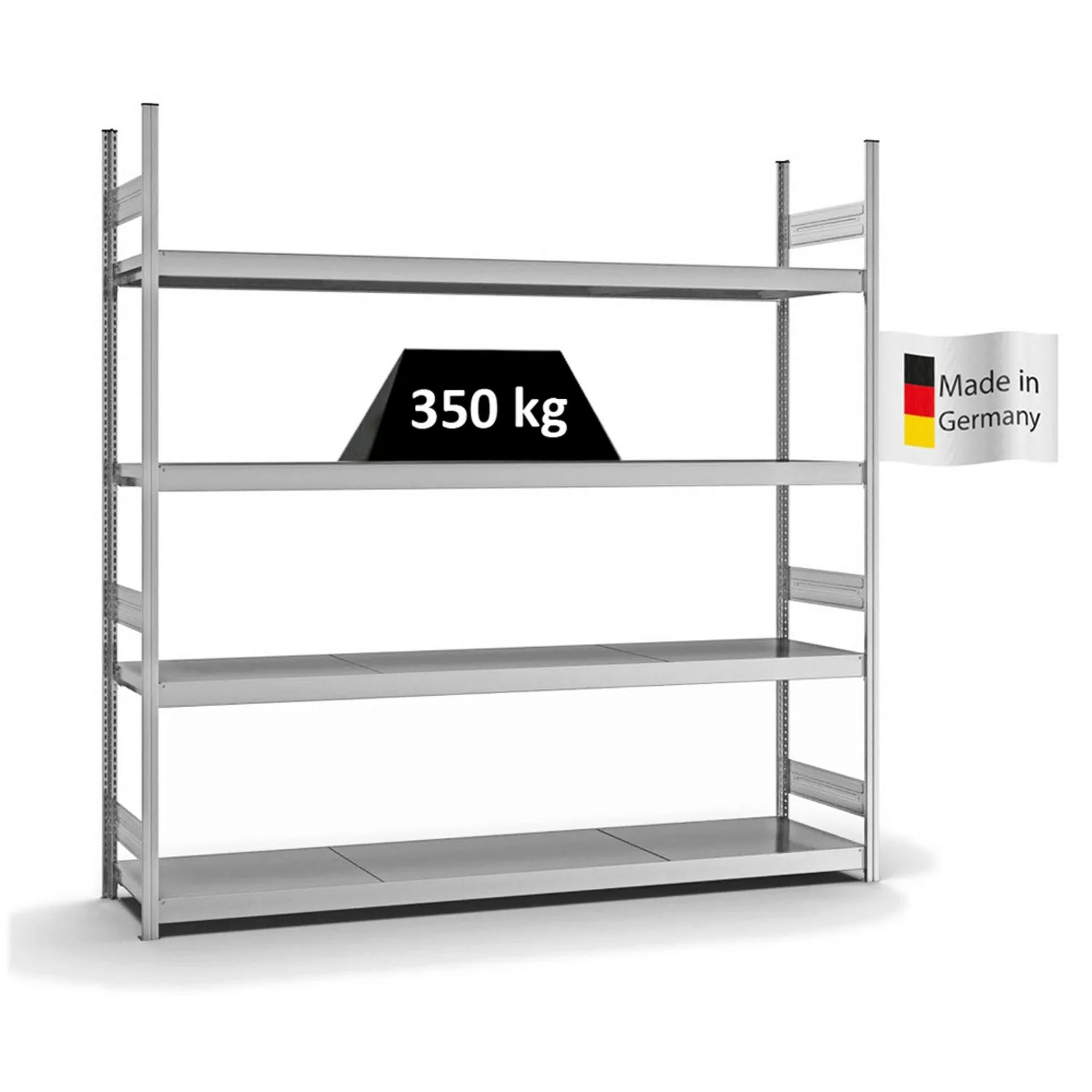 PROREGAL Weitspannregal Stecksystem T-Profil Grundregal HxBxT 250x250x50 cm günstig online kaufen