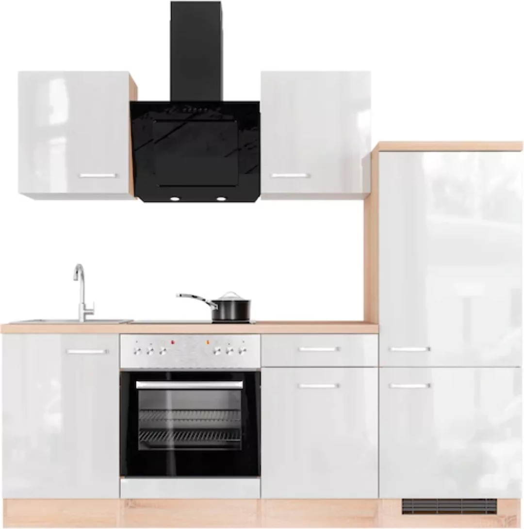 Flex-Well Küchenzeile "Florenz", mit E-Geräten, Breite 220 cm, in vielen Fa günstig online kaufen
