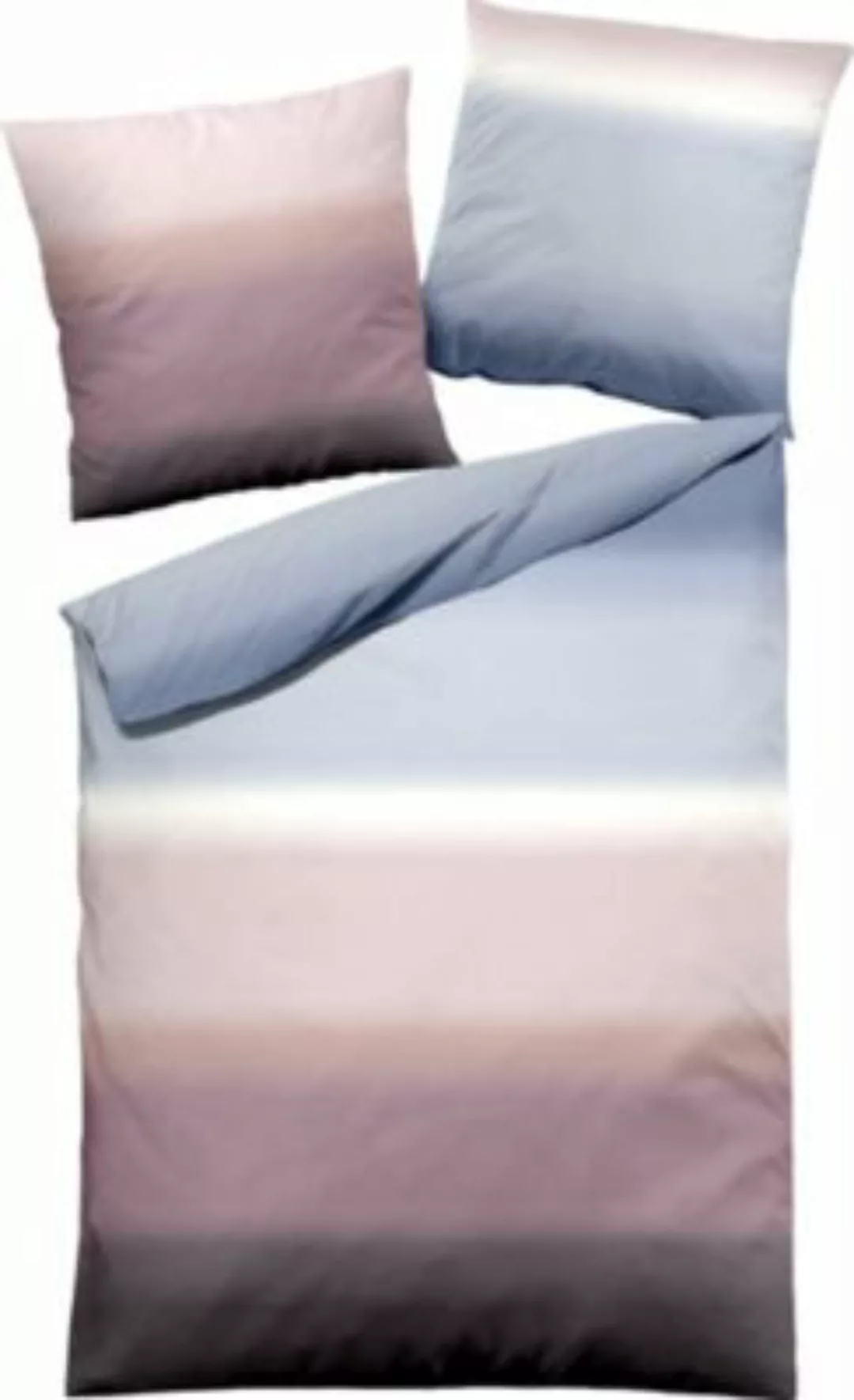 Dormisette Bettwäsche Edel Biber rosa/blau Gr. 135 x 200 + 80 x 80 günstig online kaufen
