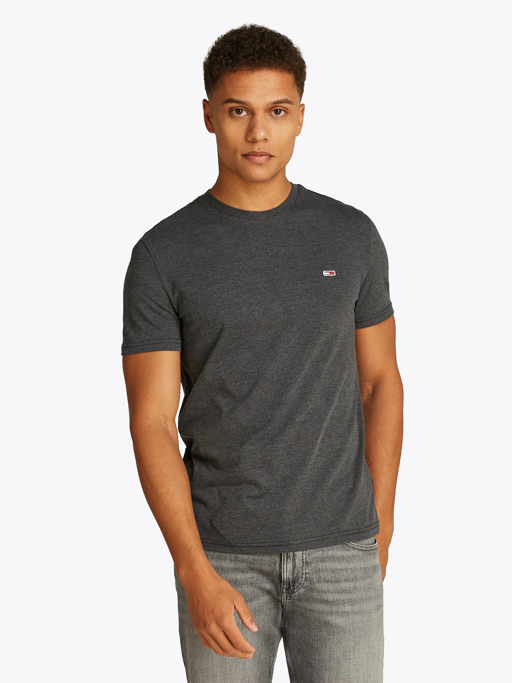 Tommy Jeans T-Shirt "TJM XSLIM JASPE HTR TEE EXT", Mit Rundhalsausschnitt günstig online kaufen