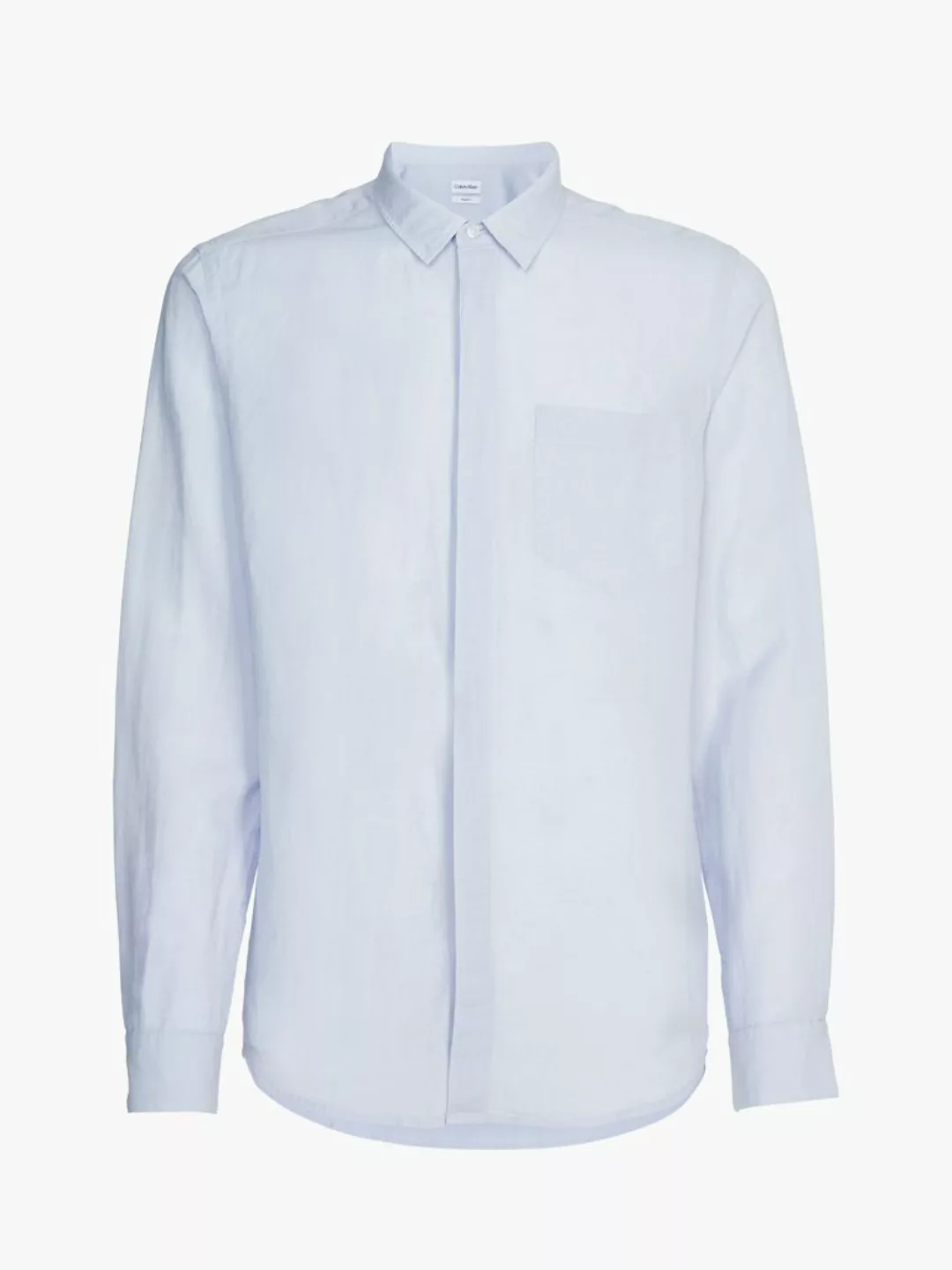 Calvin Klein Langarmhemd COTTON LINEN CHEST POCKET günstig online kaufen