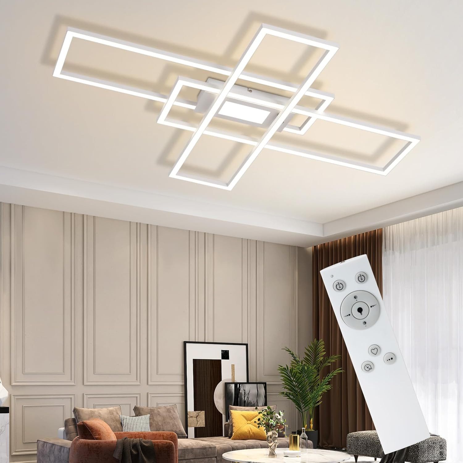 ZMH LED Deckenleuchte Wohnzimmer 50W 3 günstig online kaufen