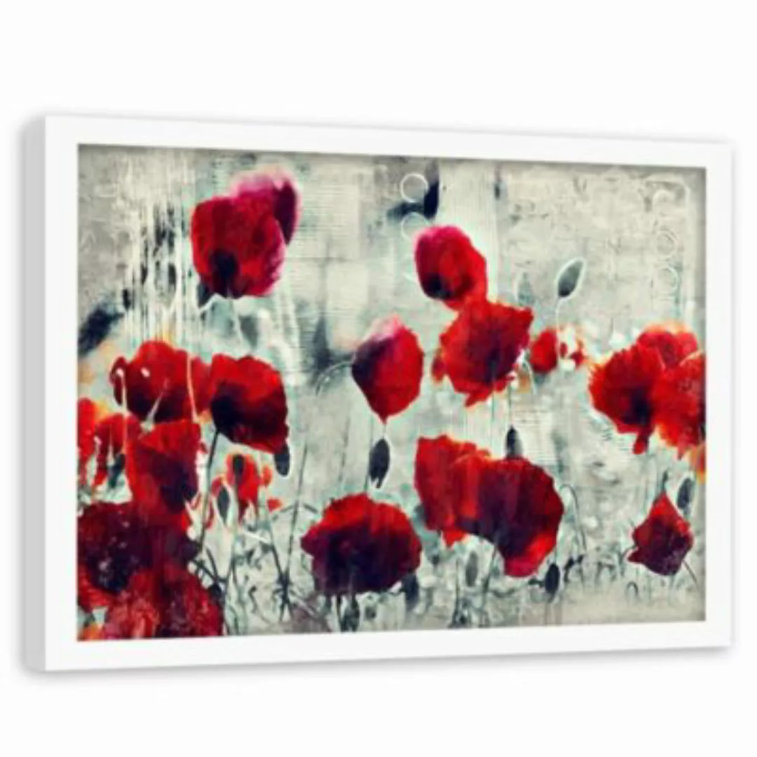 FEEBY® Kunst Mohnblumen 1 Leinwandbilder bunt Gr. 90 x 60 günstig online kaufen