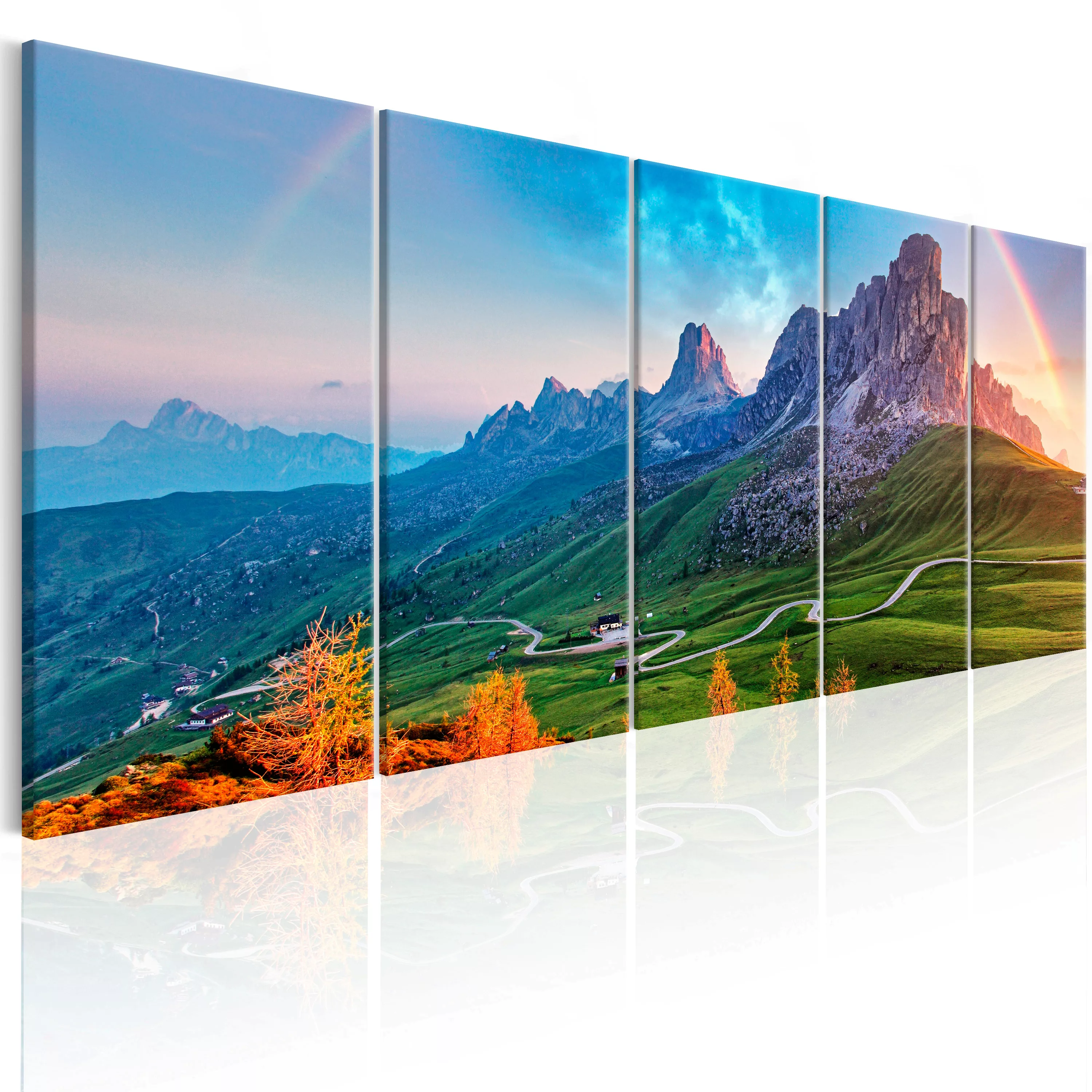 Wandbild - Rainbow In The Alps I günstig online kaufen