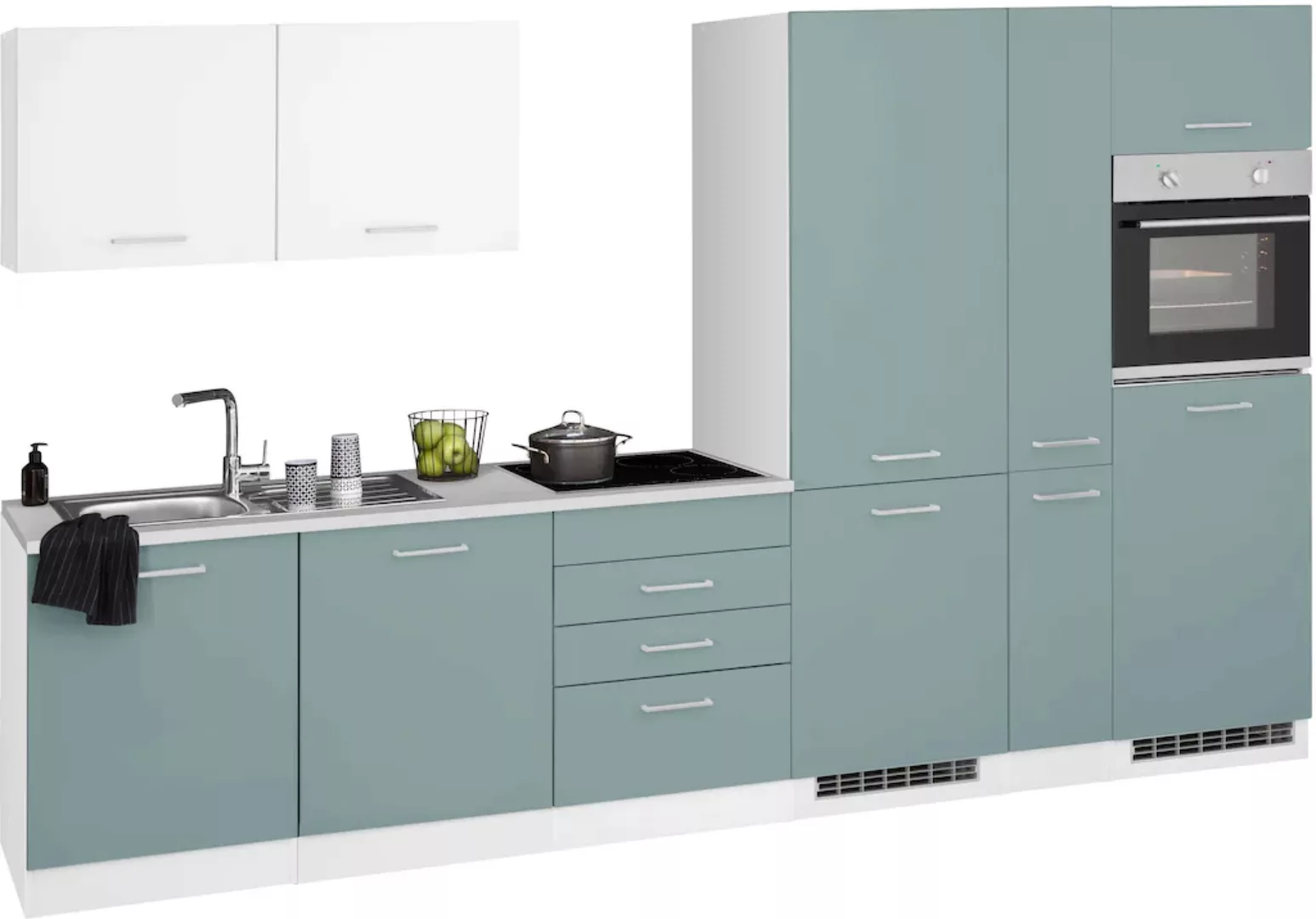 HELD MÖBEL Küchenzeile "Visby", ohne E-Geräte, 330 cm, für Kühl/Gefrierkomb günstig online kaufen