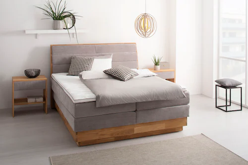 OTTO products Boxspringbett, LED-Beleuchtung, mit zertifizierten, recycelte günstig online kaufen