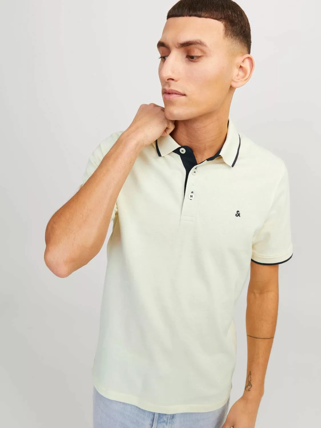 Jack & Jones Poloshirt JJEPAULOS POLO SS NOOS mit Logo Stickerei günstig online kaufen