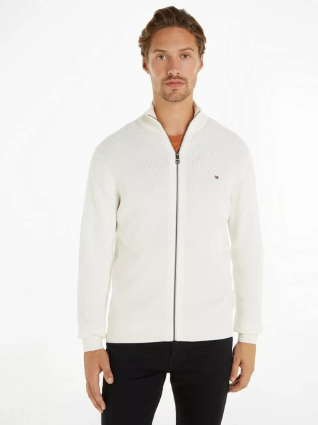 Tommy Hilfiger Cardigan REFINED STRUCTURE ZIP THRU mit feiner Struktur günstig online kaufen