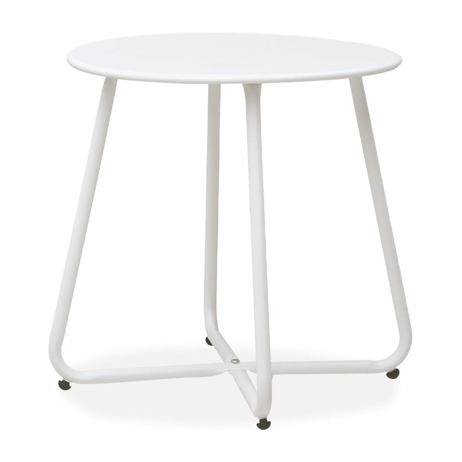 Homestyle4u Beistelltisch Gartentisch Rund Metall Balkontisch günstig online kaufen