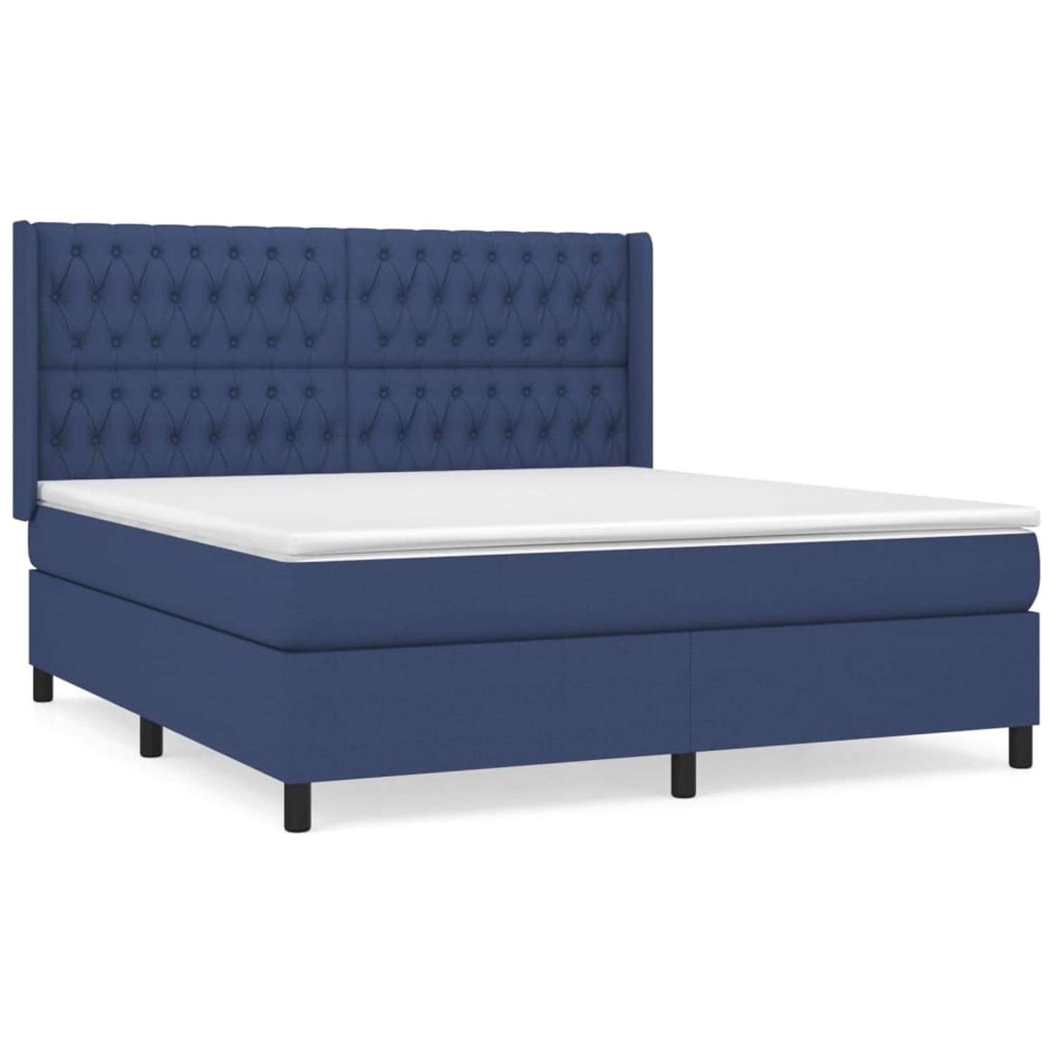 vidaXL Boxspringbett mit Matratze Blau 180x200 cm Stoff1377643 günstig online kaufen