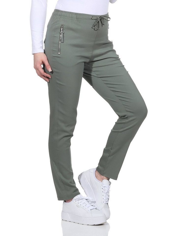 Alica Collection Chinohose Schlupfhose Damen Stretch Hose leichte Sommerhos günstig online kaufen