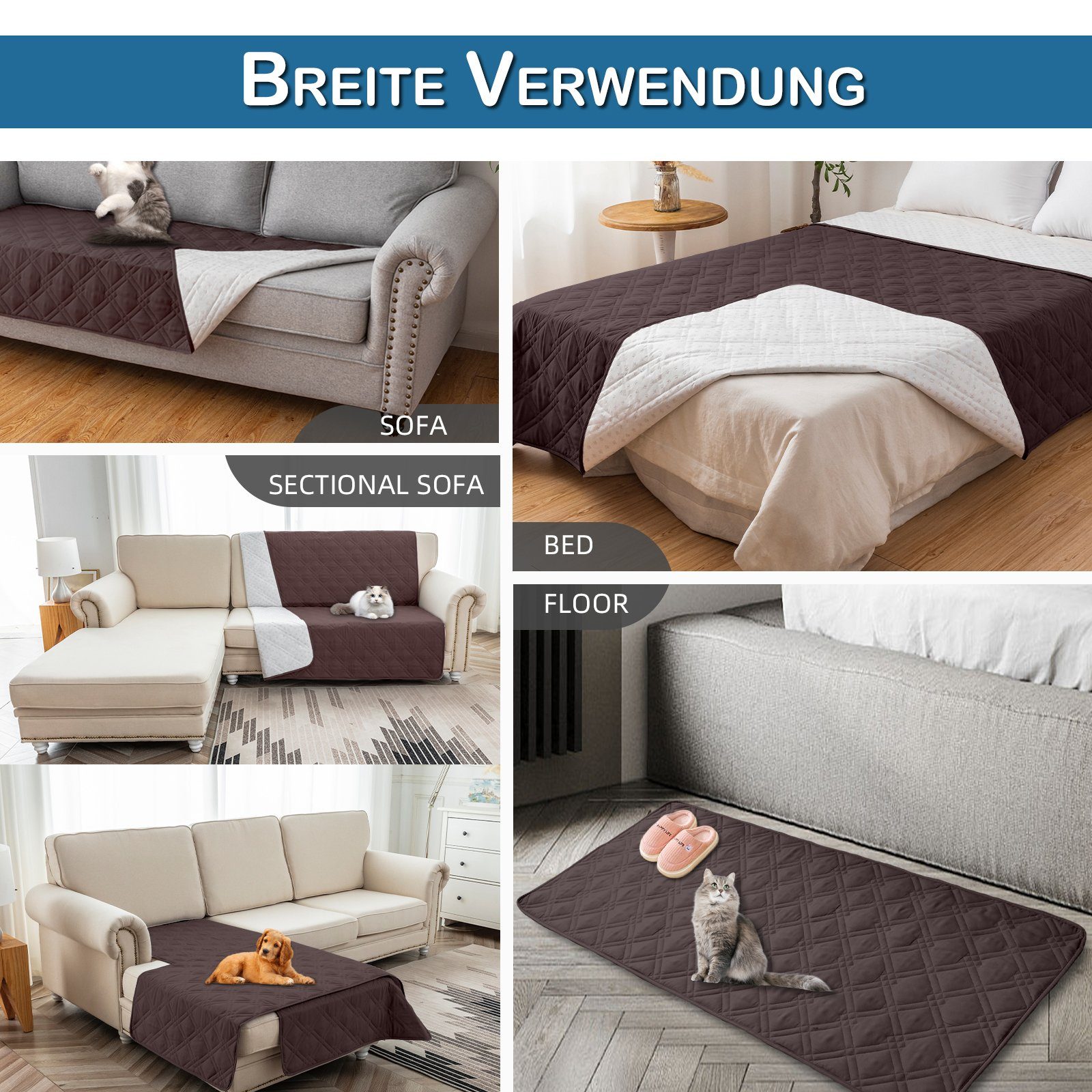 Qelus Sofahusse Sofabezug Wasserdicht, Anti-Rutsch überwurfdecke,Dauerhaft günstig online kaufen