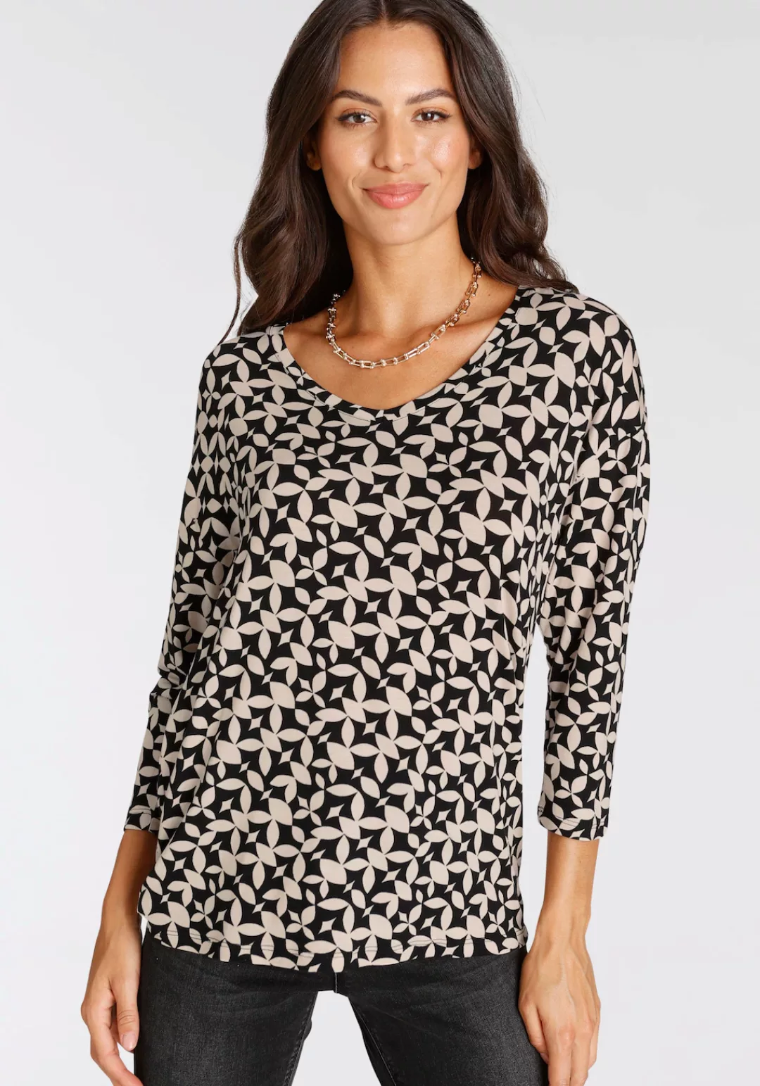 Laura Scott 3/4-Arm-Shirt, mit Allover-Print günstig online kaufen