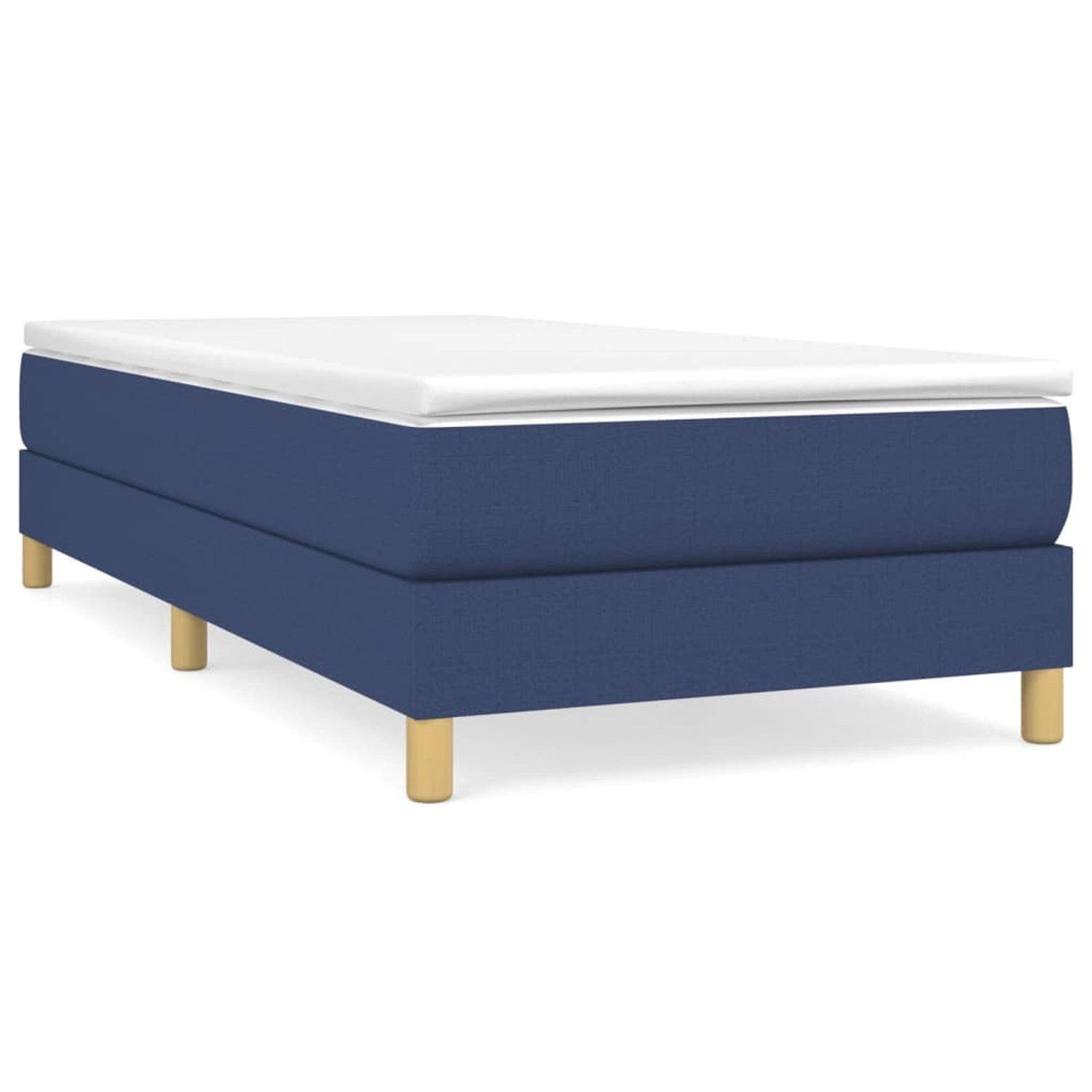 vidaXL Boxspringbett mit Matratze Blau 90x190 cm Stoff1466010 günstig online kaufen