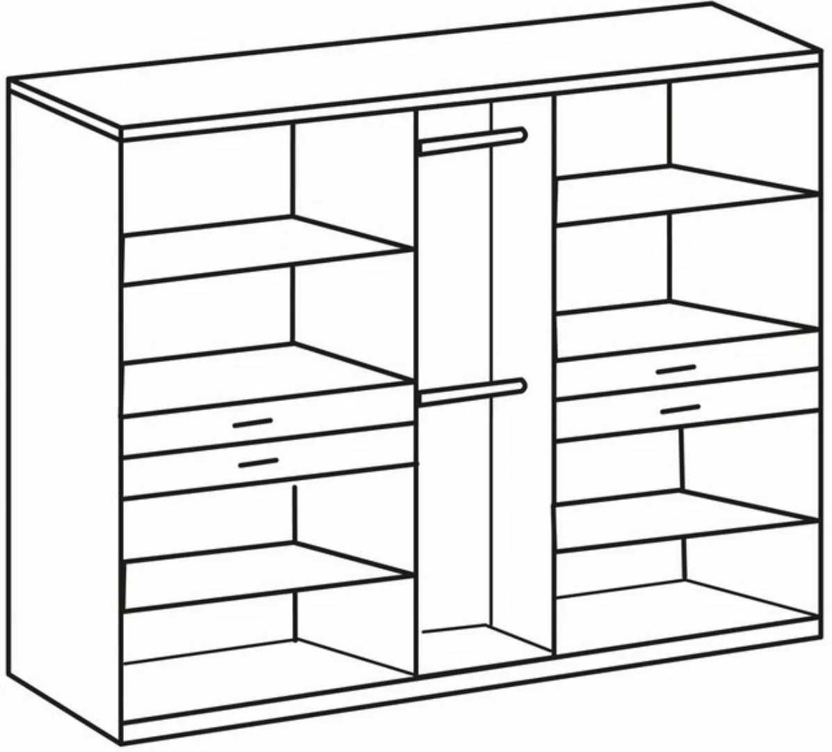 Kleiderschrank 10trg mit 2 Spiegel TAIGA von WIMEX weiß günstig online kaufen